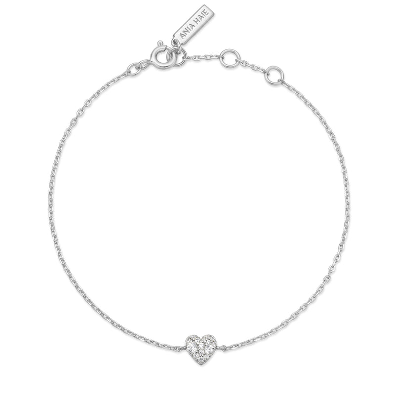 Ania Haie Silver Sweetheart Pave Bracelet