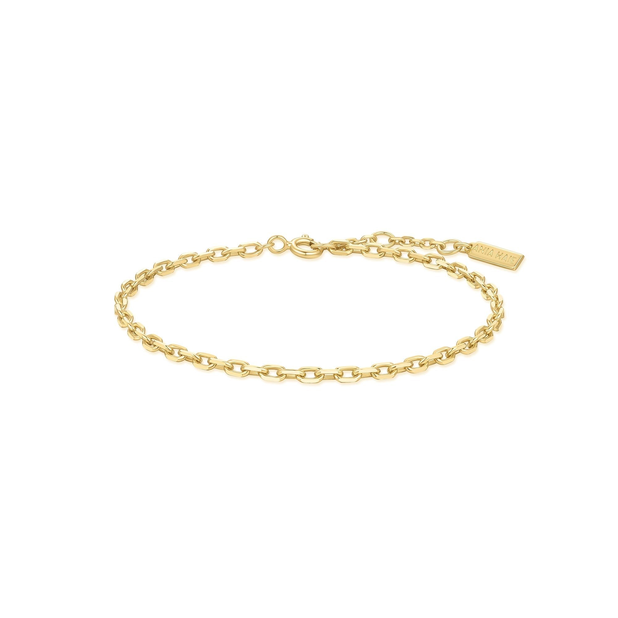 Ania Haie Gold Paper Clip Chain Bracelet Stylish Layered Jewelry