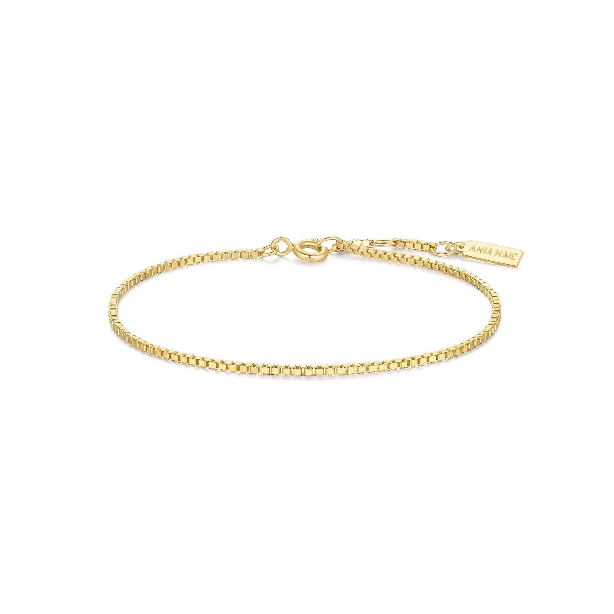 Ania Haie Gold Box Chain Bracelet Elegant Trendy Affordable Jewelry