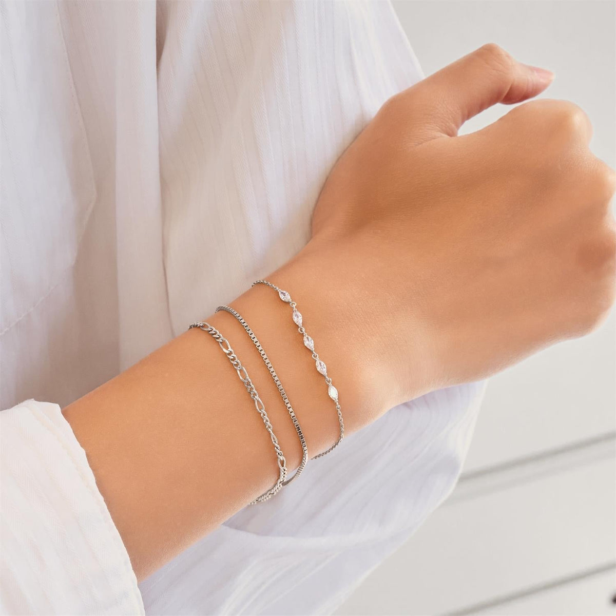 Ania Haie Silver Quintet Marquise Bracelet