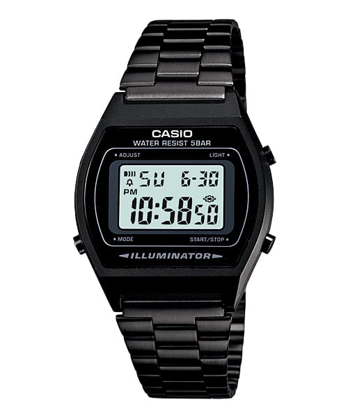 Casio Vintage Black Stainless Steel Watch B640WB-1A