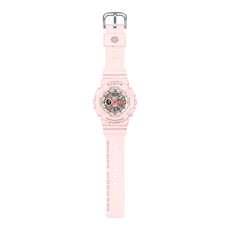 Baby-G Aqua Planet Collaboration 2024 Pink Resin Band Watch BA110AQ-4A