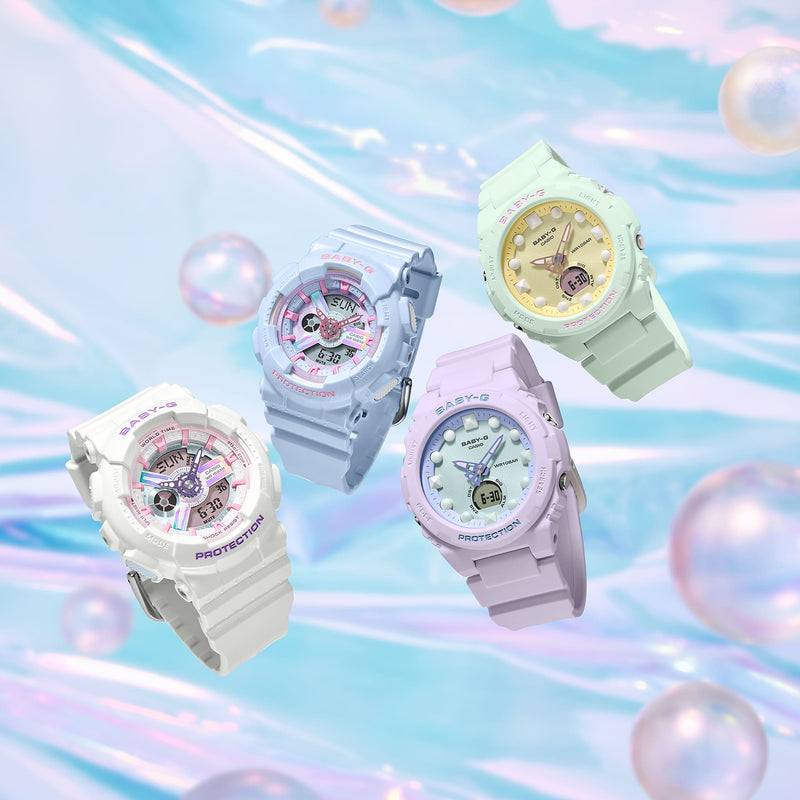 BABY-G DUO Holographic Pink Resin Band Watch BGA320FH-4A