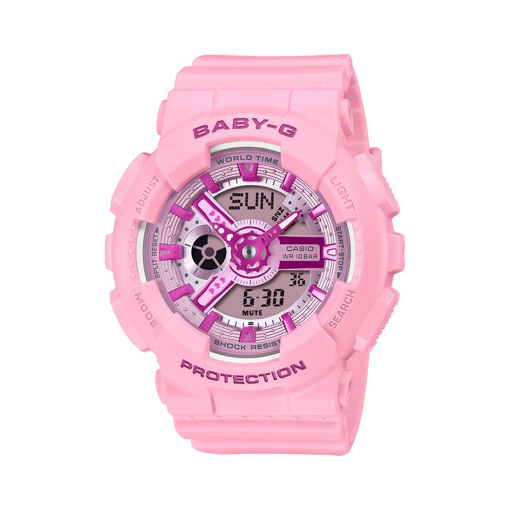 Baby G 100M Pink Dial Resin Band Watch BA110YK 4A
