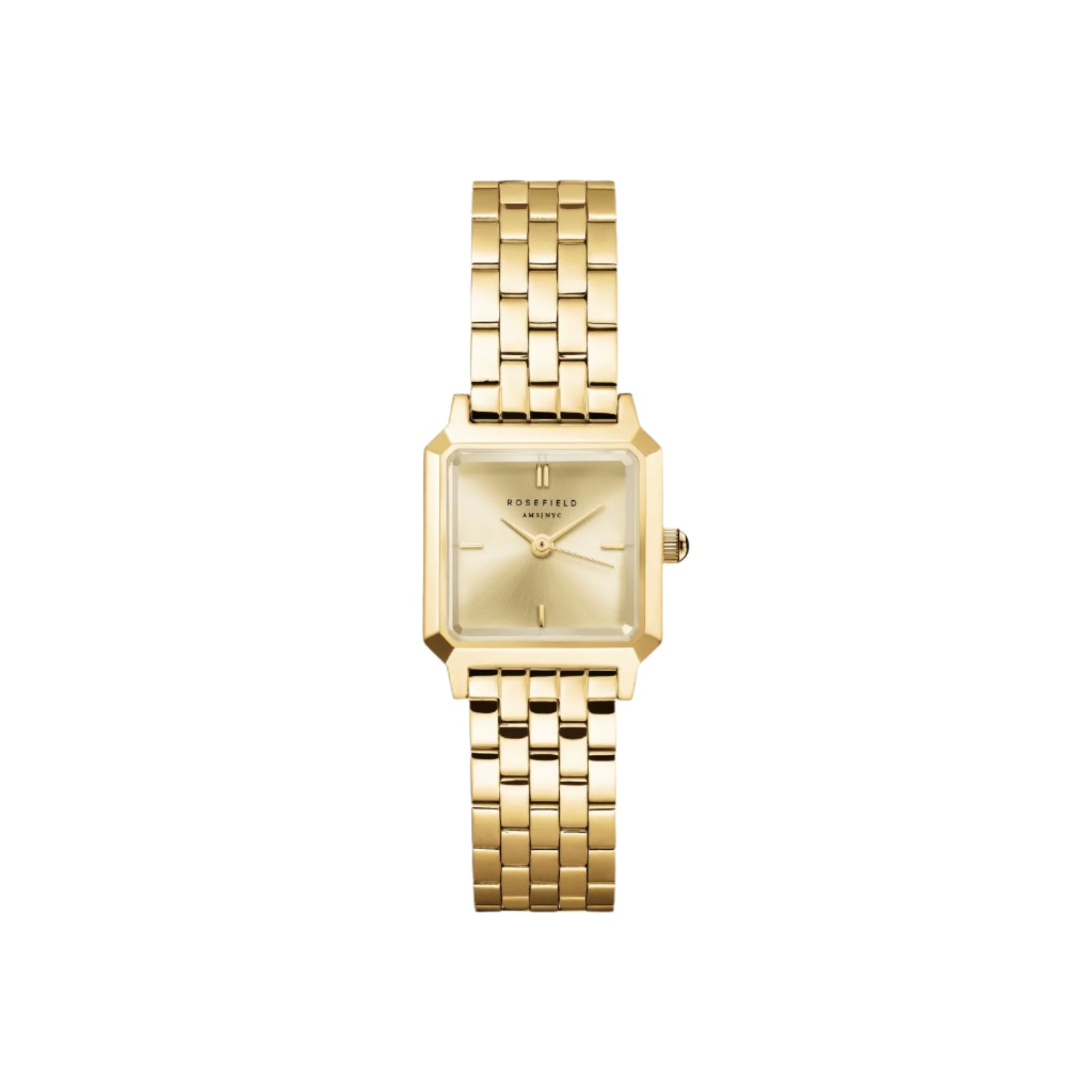 Rosefield Boxelle Gold Dial Stainless Steel Watch BCGSG-B04