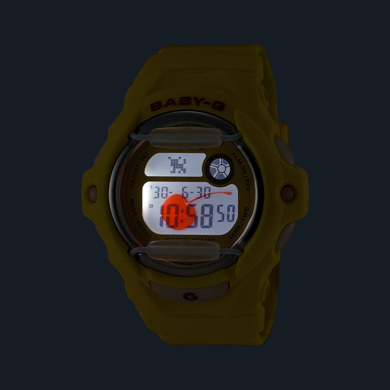 Baby-G BG-169 Series Yellow Dial Yellow Resin Band Watch BG169CH-9D