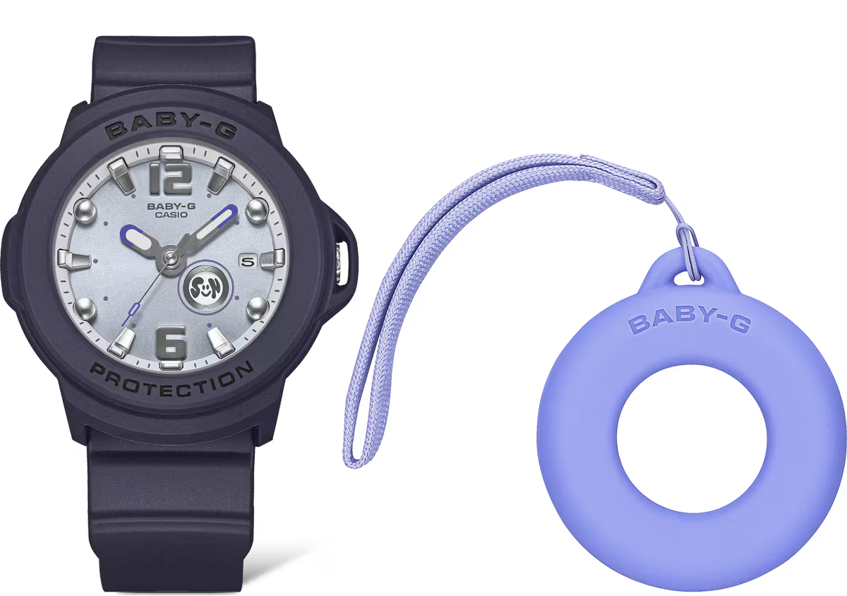 Baby-G +Plus Navy Blue Dial Black Band Analog Watch BGA15K-2A