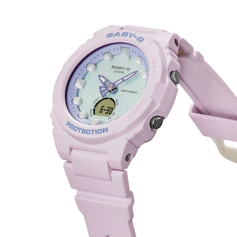 BABY-G DUO Holographic Pink Resin Band Watch BGA320FH-4A