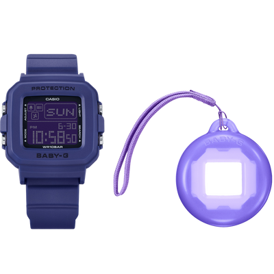 Baby-G Digital Holder Set Violet Resin Band Watch BGD10K-2D