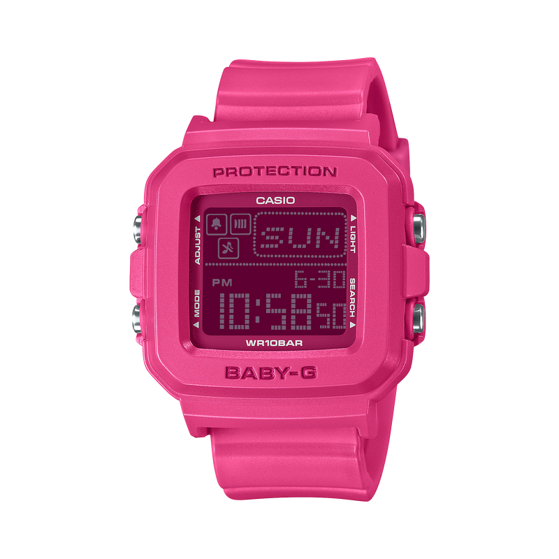 Baby-G Digital Holder Set Pink Resin Band Watch BGD10K-4D