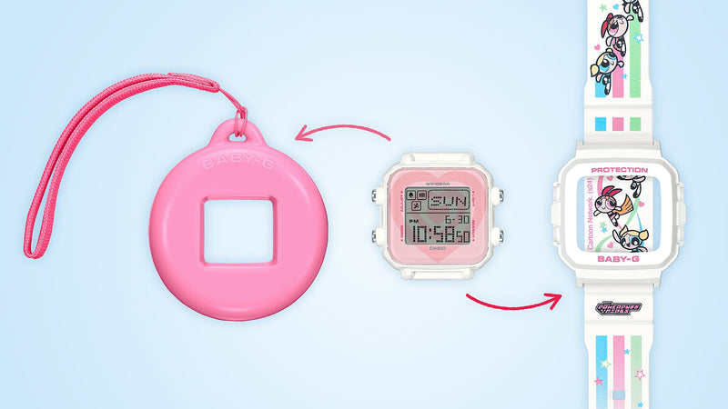 Baby G Powerpuff Girls Collaboration Resin Band Watch BGD10KPP-7D