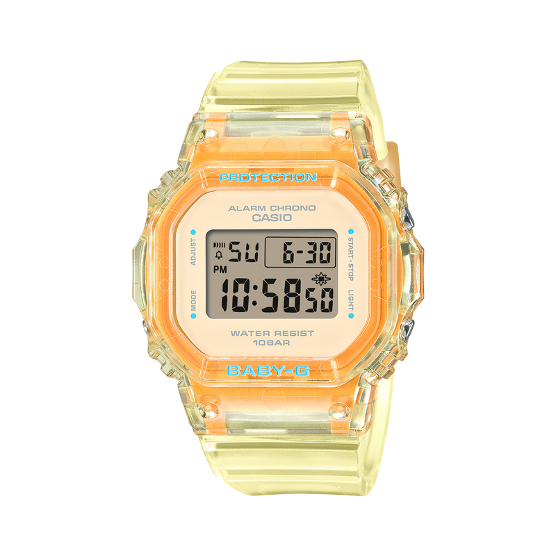 Baby-G Yellow Dial Transparent Resin Band Watch BGD565SJ-9D