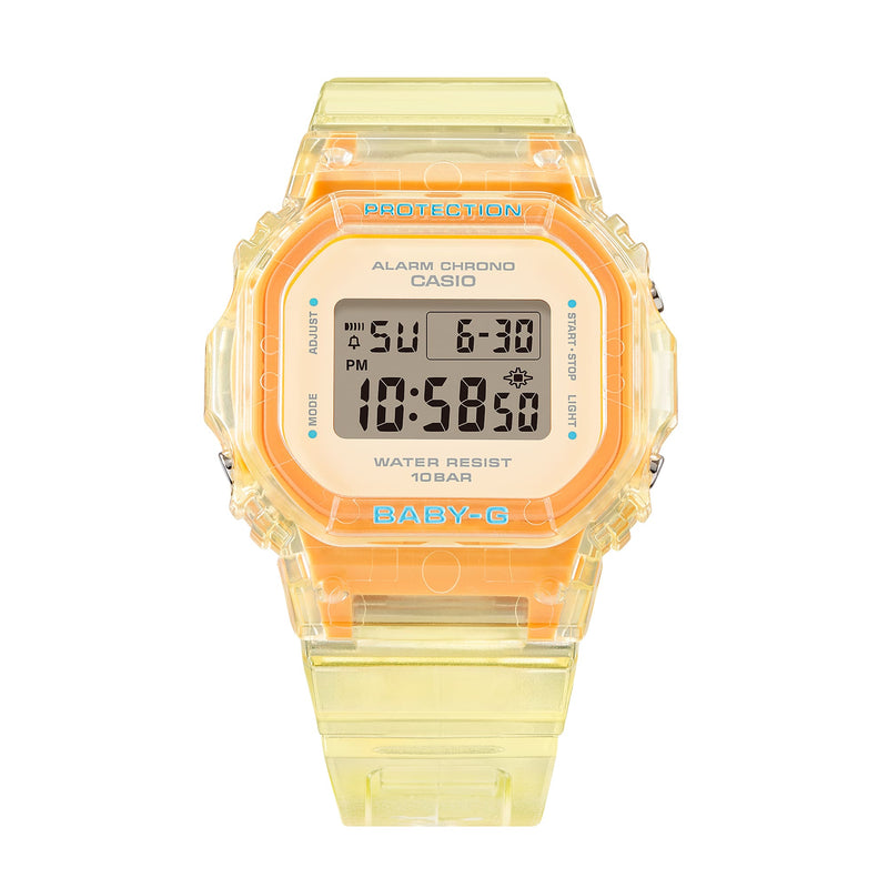 Baby-G Yellow Dial Transparent Resin Band Watch BGD565SJ-9D