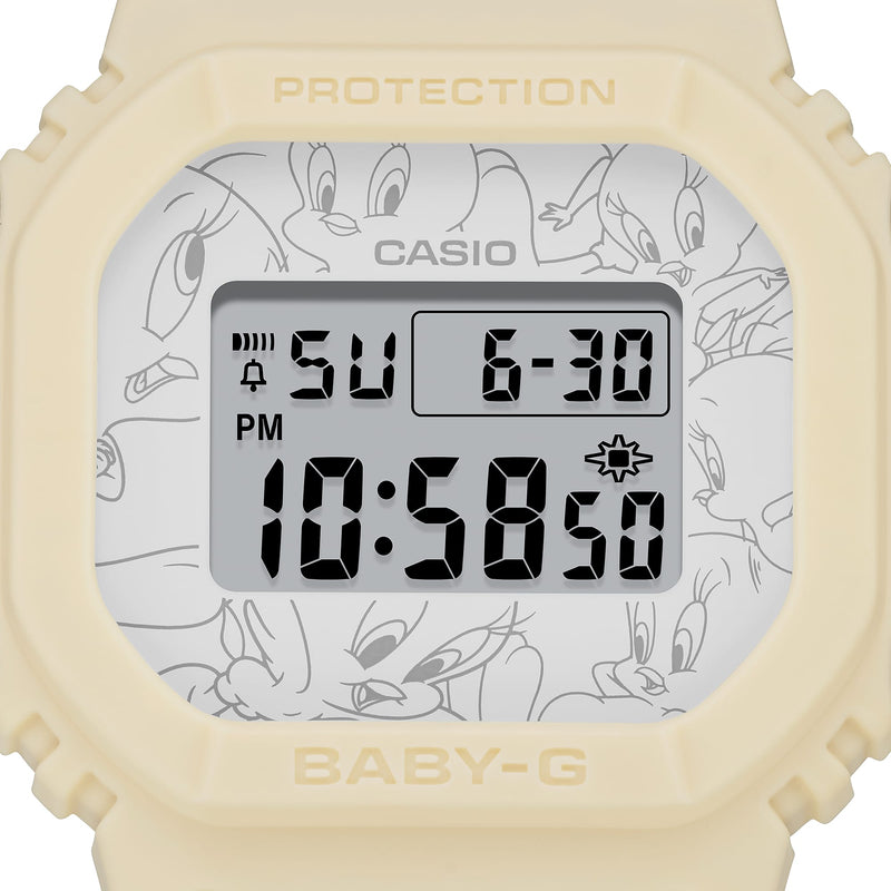 Baby-G Tweety Collaboration White Dial Resin Band Watch BGD565TW-5D