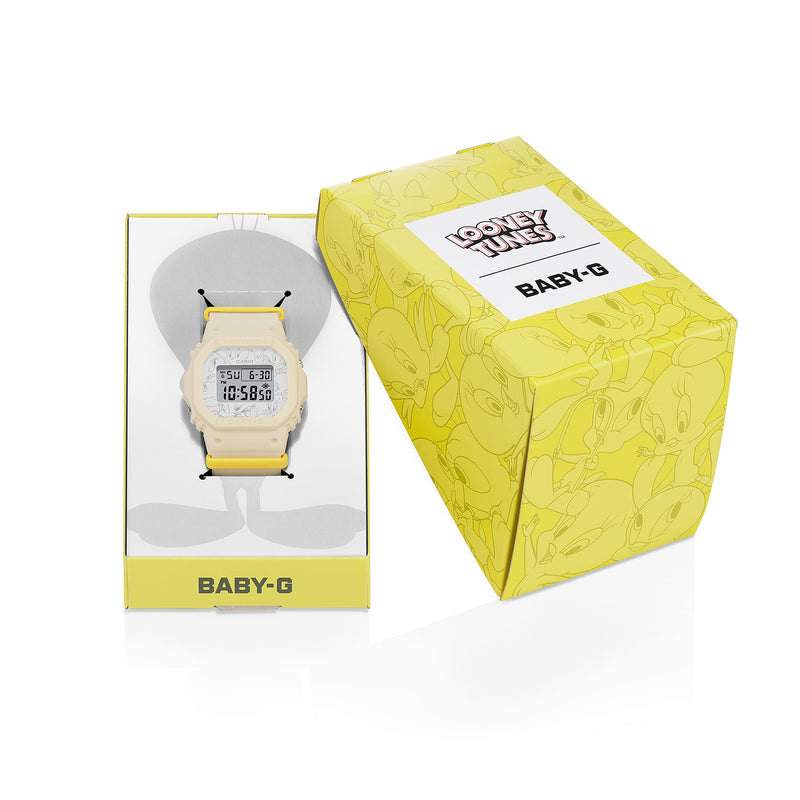Baby-G Tweety Collaboration White Dial Resin Band Watch BGD565TW-5D