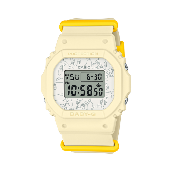 Baby-G Tweety Collaboration White Dial Resin Band Watch BGD565TW-5D
