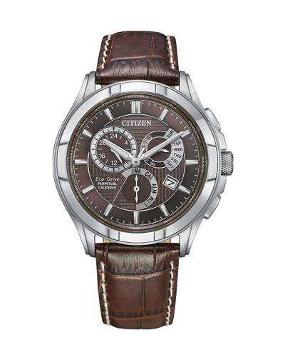 Citizen Eco-Drive Leather Strap Brown Dial Watch BL8160-07X