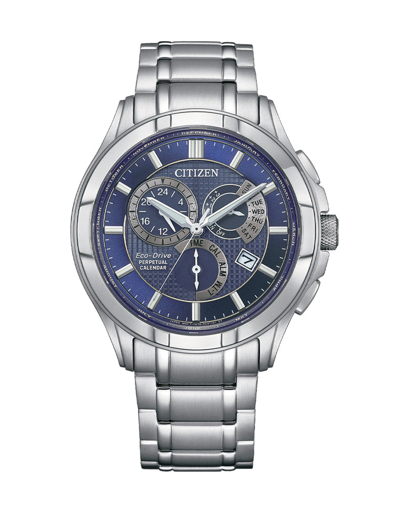 Citizen Eco-Drive Stainless Steel Blue Dial Watch BL8160- 58L