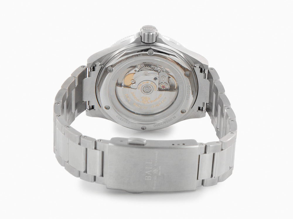 Ball Engineer Master II Diver Worldtime DG2232A-SC-BK black dial and uni-directional diving bezel, angled view