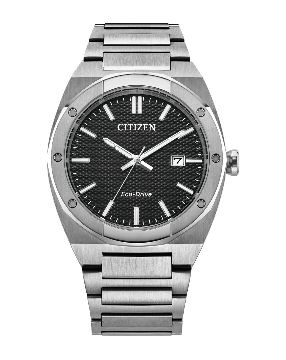 Citizen Eco-Drive Black Dial Stainless Steel Watch BM7660-54E