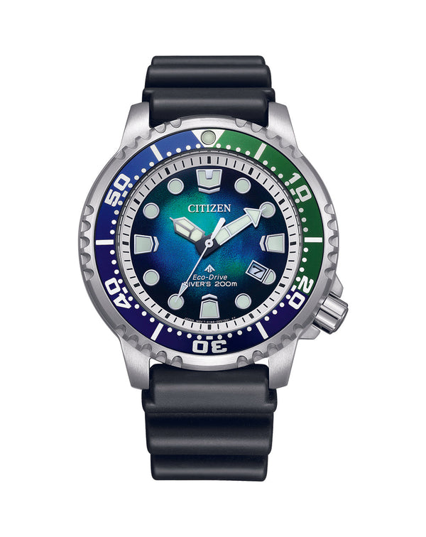 Citizen Eco-Dive Blue Dial Polyurethane Strap Watch BN0166-01L