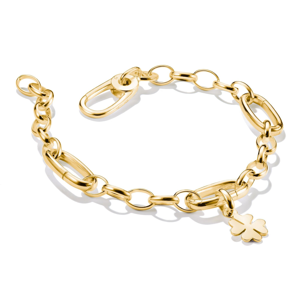 Thomas Sabo Gold-Tone Stainless Steel Charm Club Bracelet with 3 Connect Links TC1203SY-17 view 3