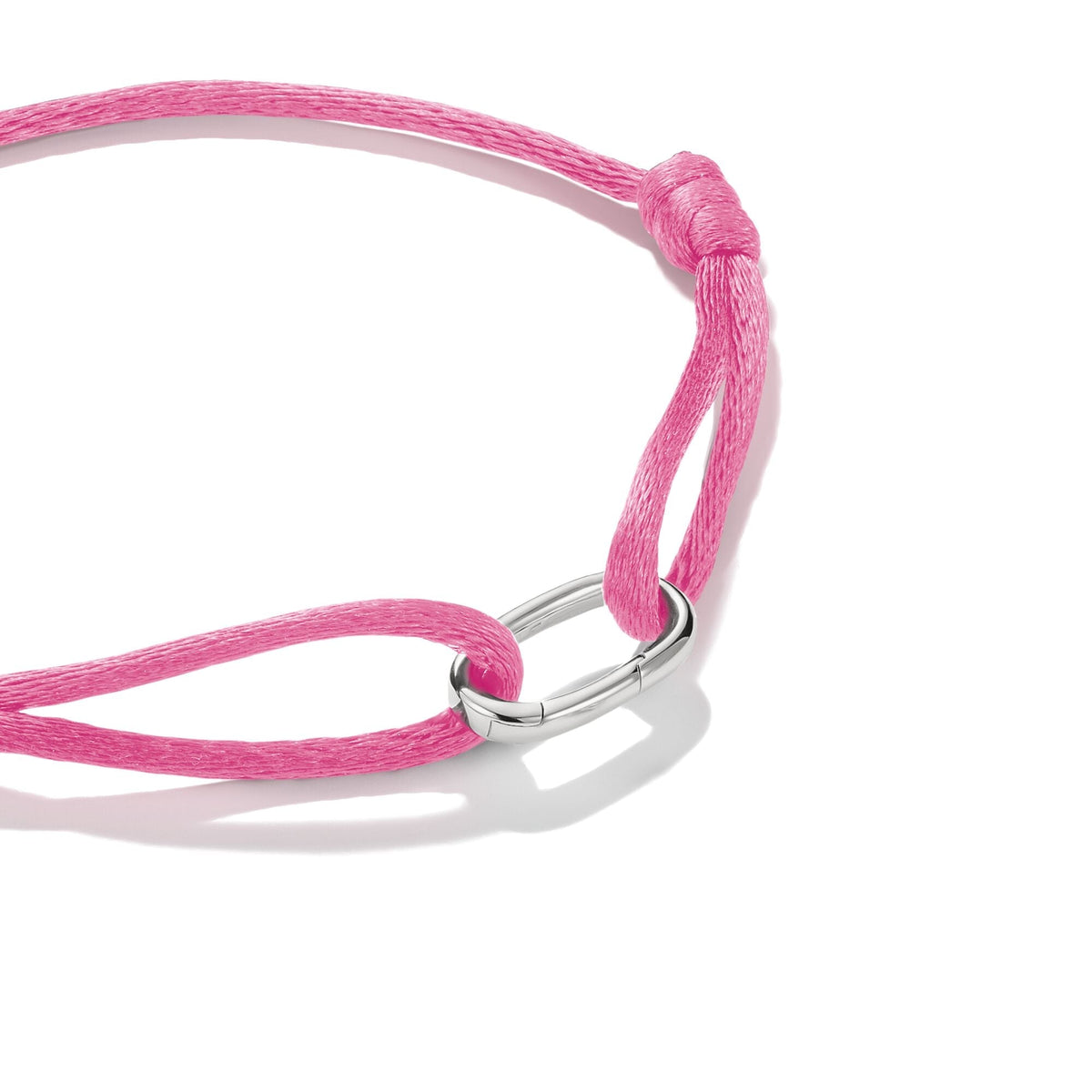 Thomas Sabo Pink Textile Charm Club Bracelet with Silver-Plated Clasp TC1210MPI TC1210MPI view 4