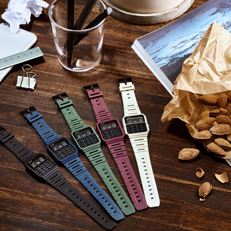 Casio Calculator Data Bank Blue Resin Band Watch CA53WF-2B