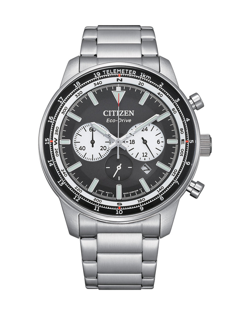 Citizen Eco-Drive Stainless Steel Black Dial Watch CA4500- 91E