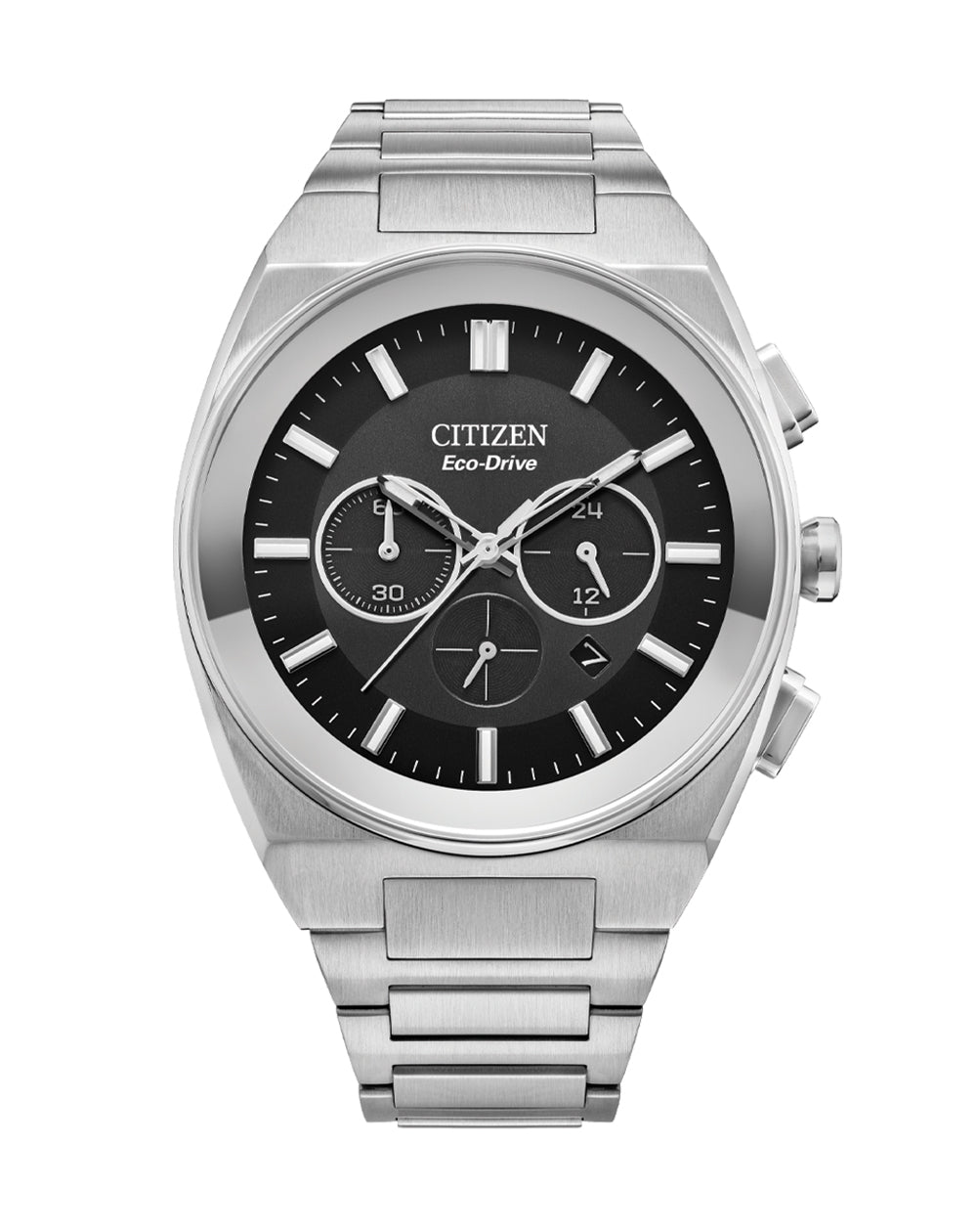 Citizen Eco-Drive Stainless Steel Black Dial Watch CA4580- 50E