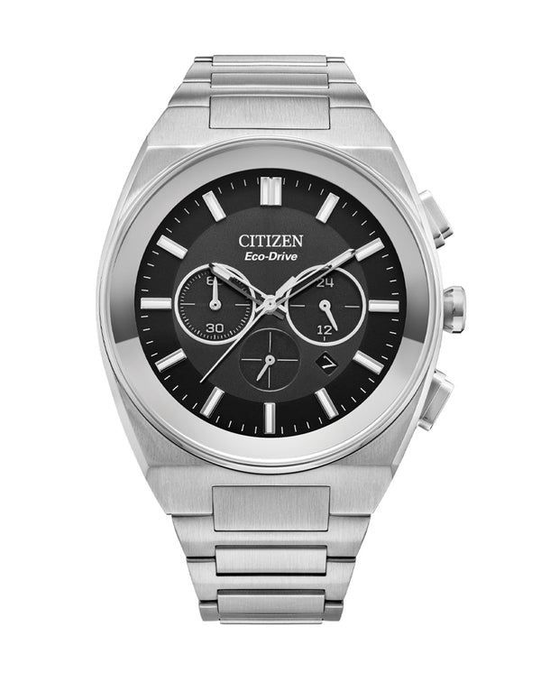 Citizen Eco-Drive Stainless Steel Black Dial Watch CA4580- 50E
