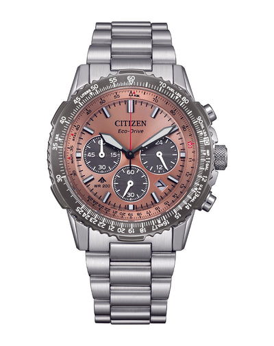 Citizen Eco-Drive Promaster Navihawk Brown Dial Stainless Steel Watch CA4664-60X