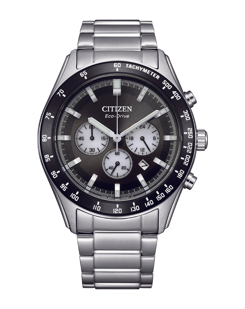 Citizen Eco-Drive Black Dial Stainless Steel Watch CA4674-58E