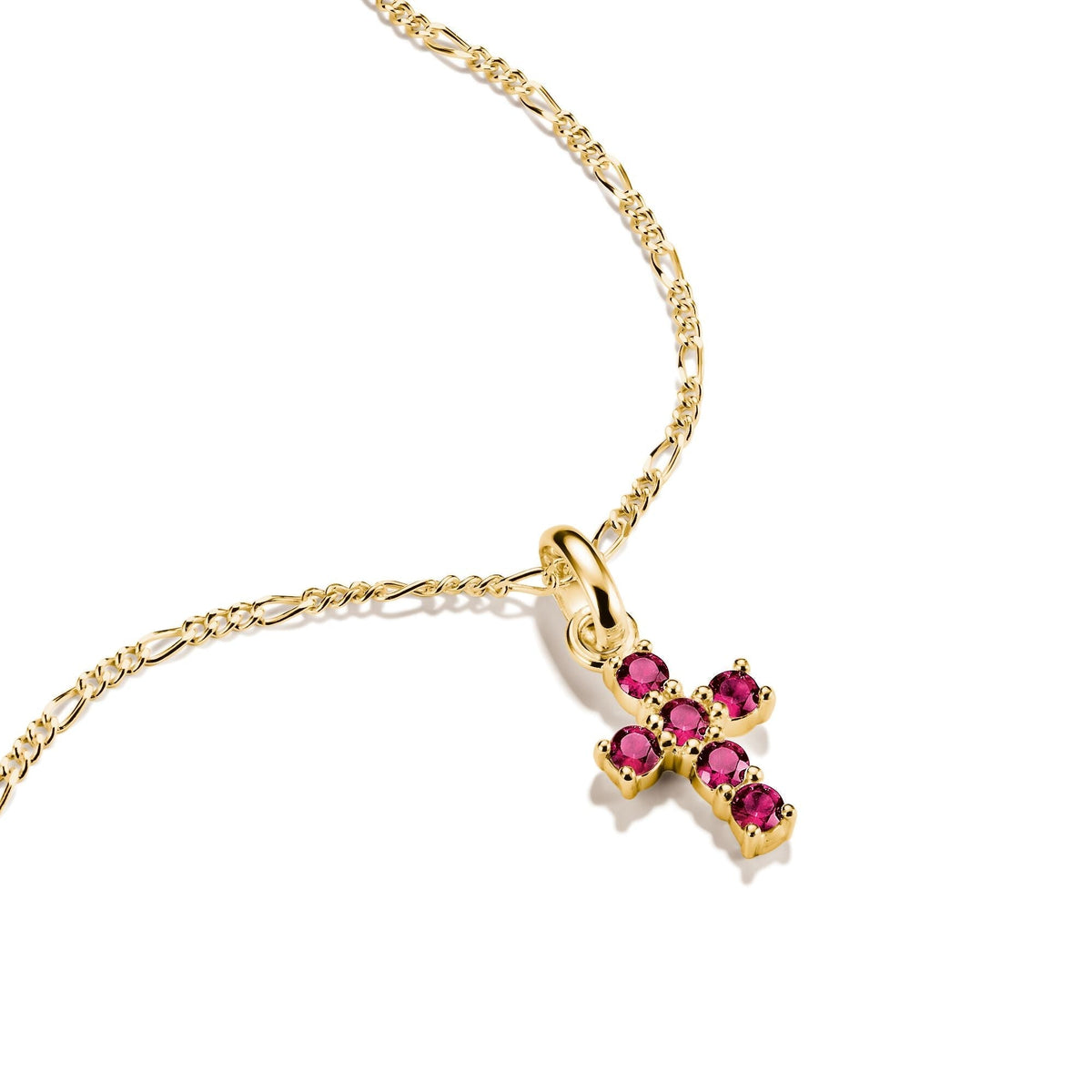 Thomas Sabo Gold-Plated Cross Charm with Lab-Grown Ruby CCC1206MREY CCC1206MREY view 2