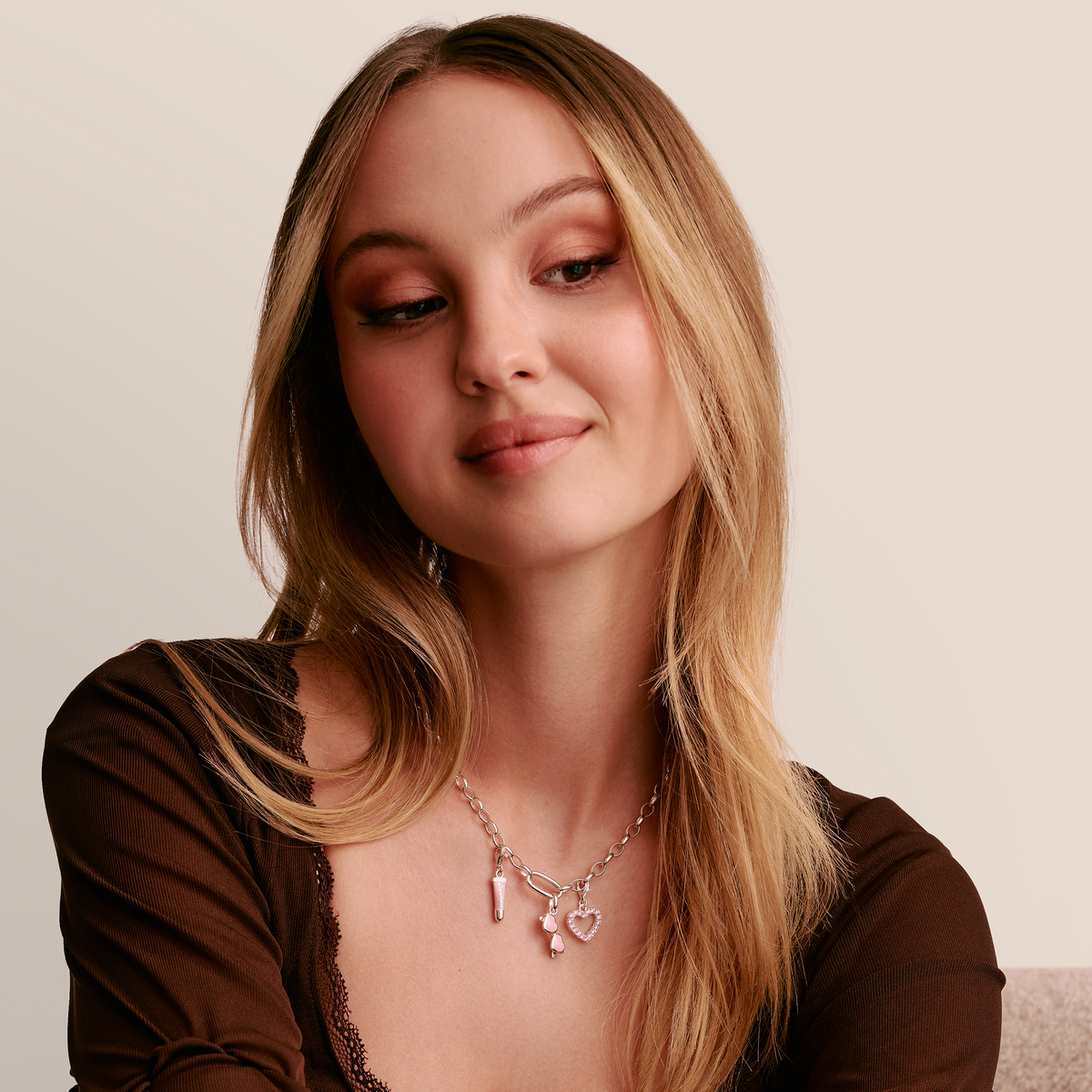 Thomas Sabo Original Charm Pendant Pink Heart