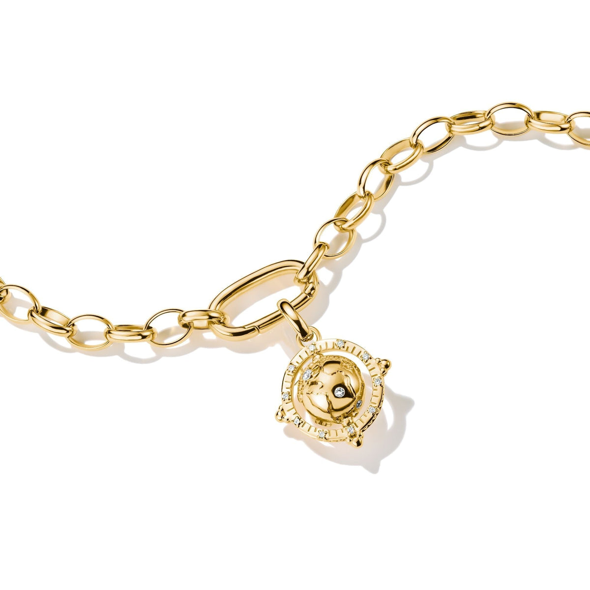 Thomas Sabo Gold-Plated Globe Charm with White Zirconia CCC1348MY CCC1348MY view 2