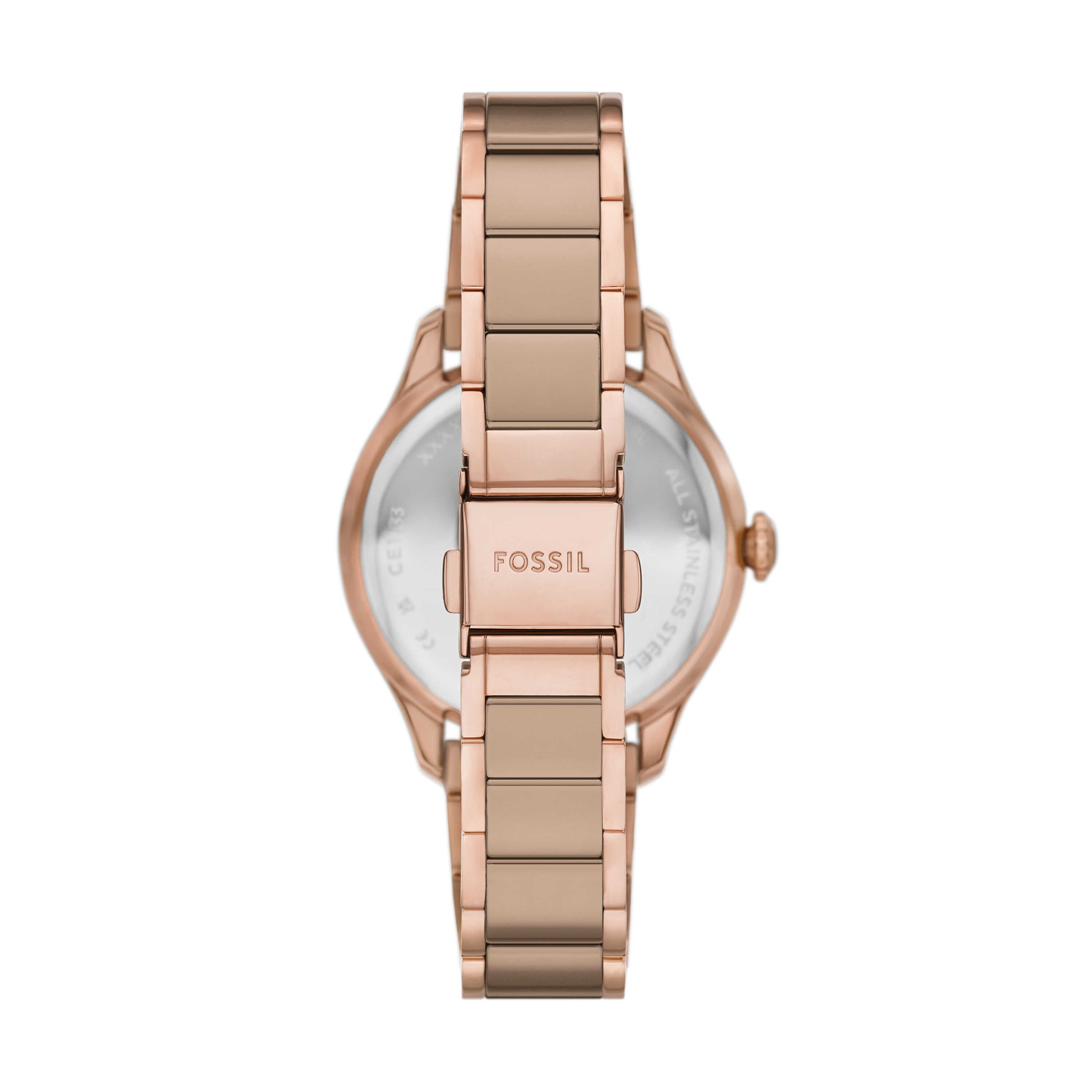 Fossil Gilmore Rose Gold Tone and Brown Ceramic Watch CE1133
