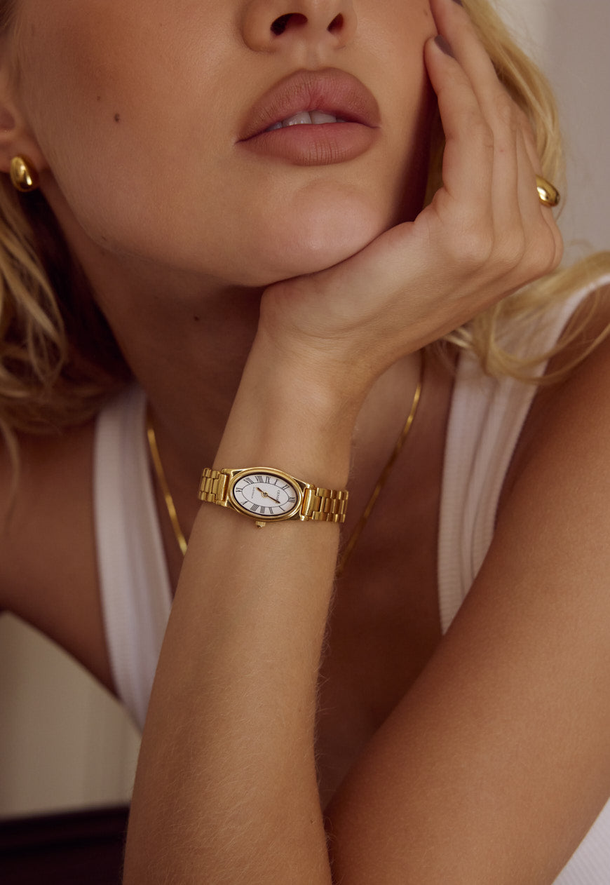 Cendré Emmeline White Dial 18K Gold Women's Watch — view 9