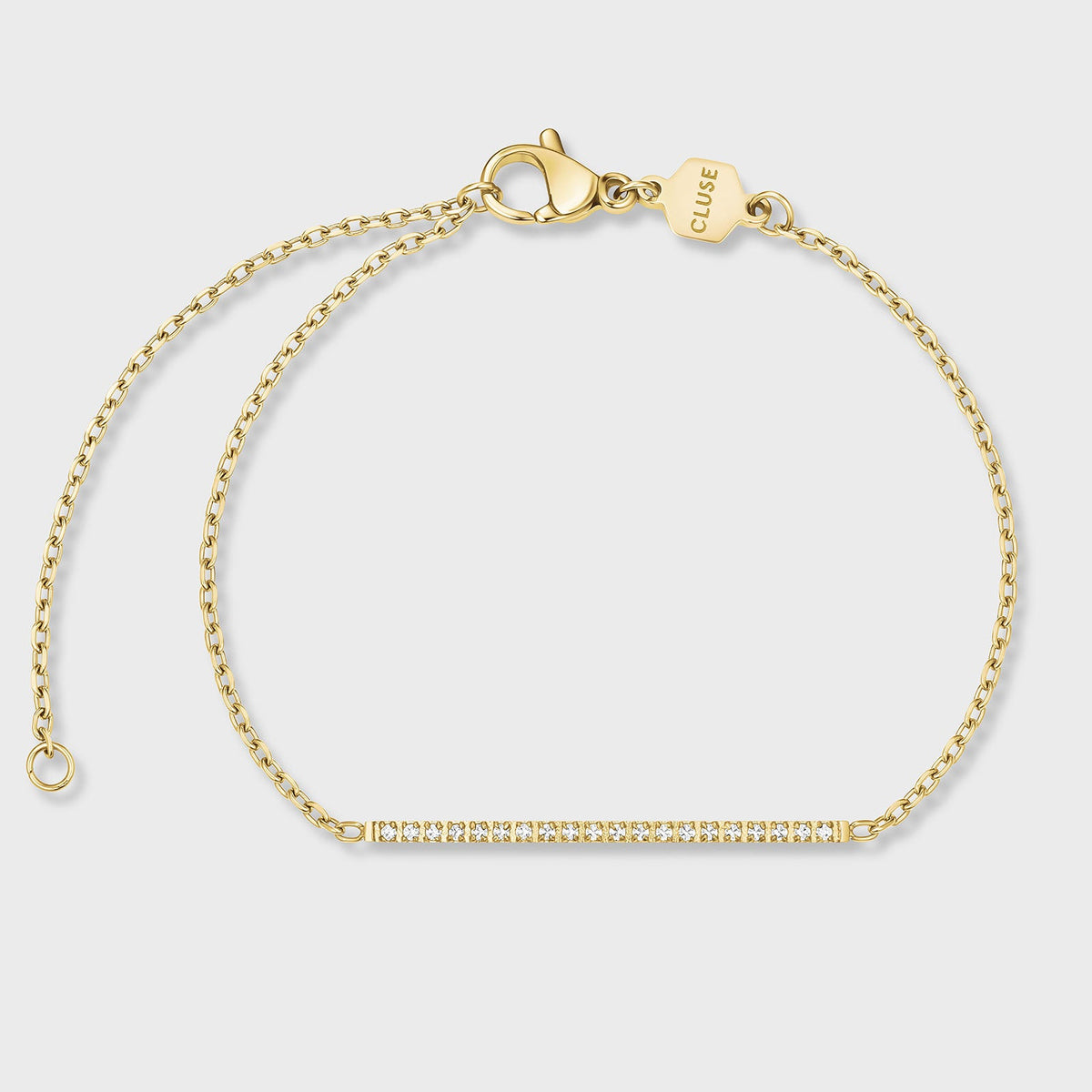 CLUSE L'Ovale Gold Gift Set CG16101 Flat Zirconia Chain bracelet