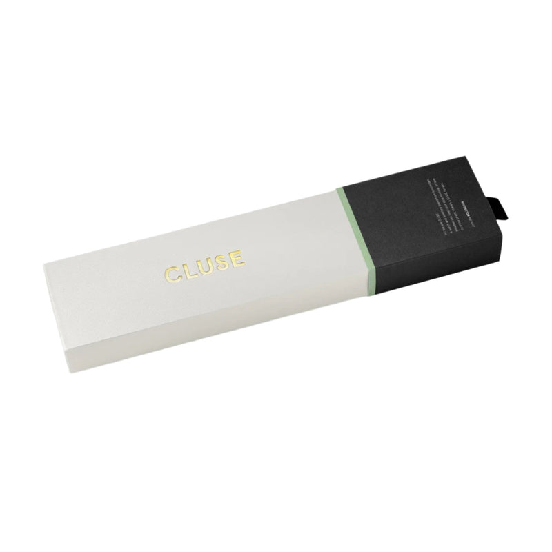 CLUSE Minuit Date Coconut Milk Bicolour Link Watch CW14302