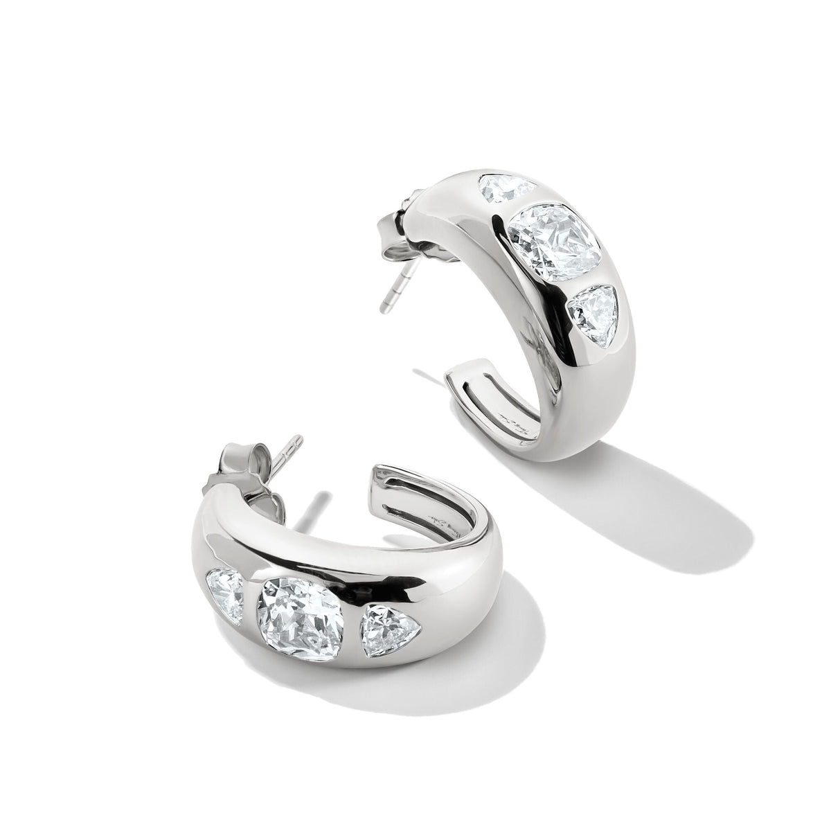 THOMAS SABO Hoop Earrings with Zirconia Stones Silver