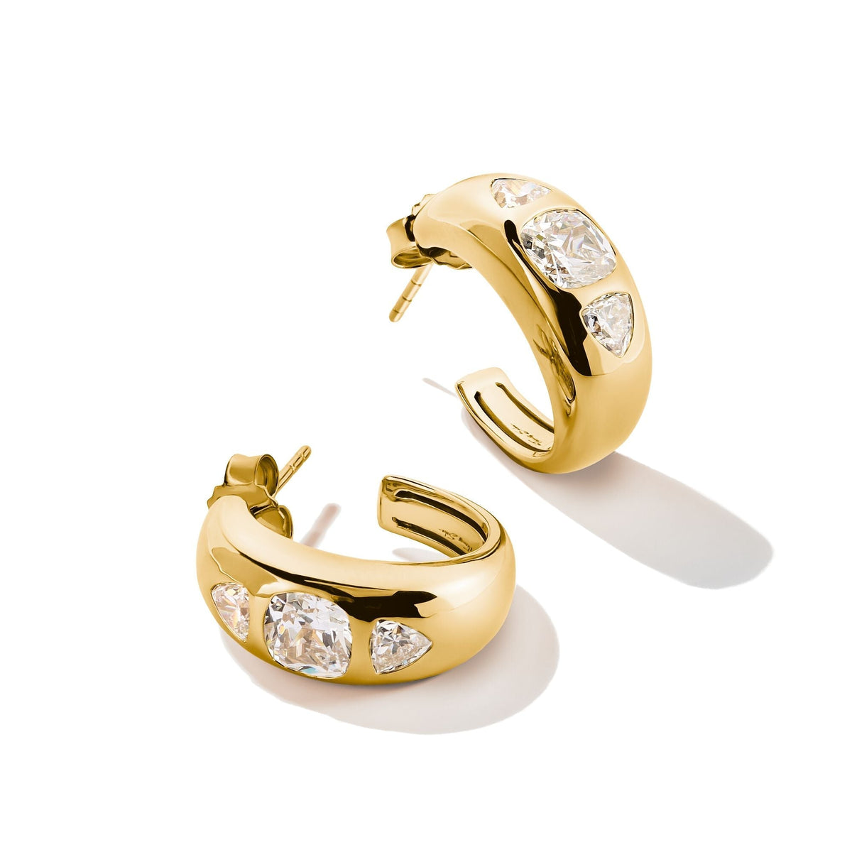 THOMAS SABO Hoop Earrings with Zirconia Stones Gold