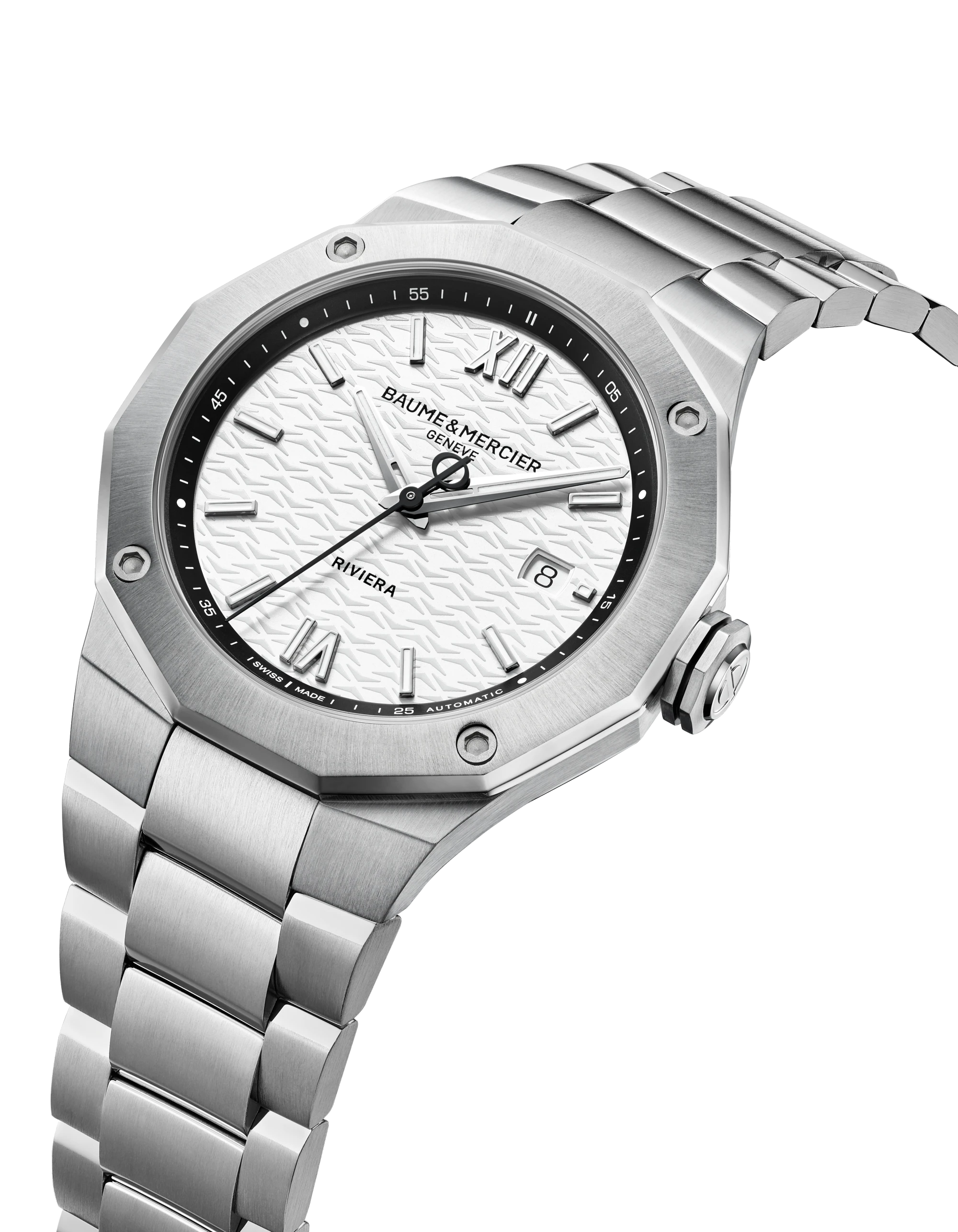 Baume & Mercier Riviera White Dial Automatic 42mm Watch M0A10829