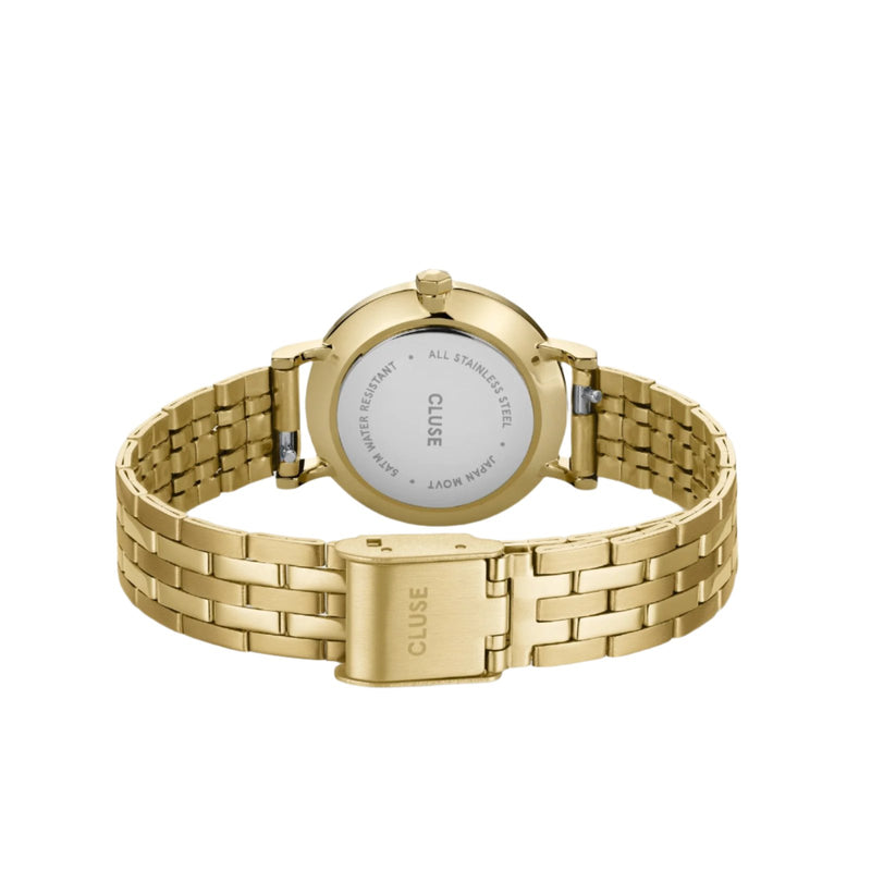 CLUSE Boho Chic Petite Dark Cherry Gold Link Watch CW10505