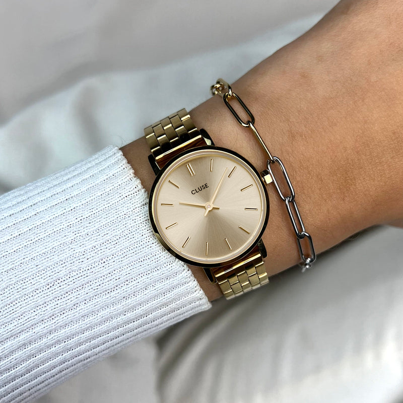 CLUSE Boho Chic Petite Full Gold Link Watch CW10506