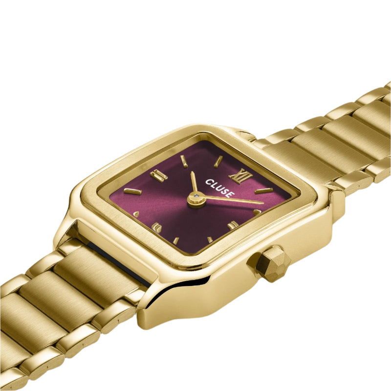 CLUSE Gracieuse Petite Gold Dark Cherry Dial Watch CW11812