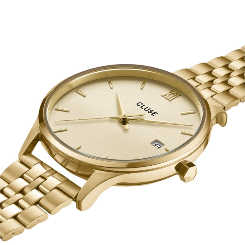 CLUSE Minuit Date Full Gold Link Watch CW14301