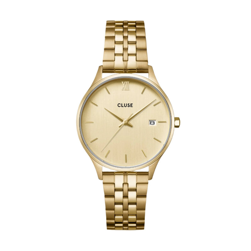 CLUSE Minuit Date Full Gold Link Watch CW14301