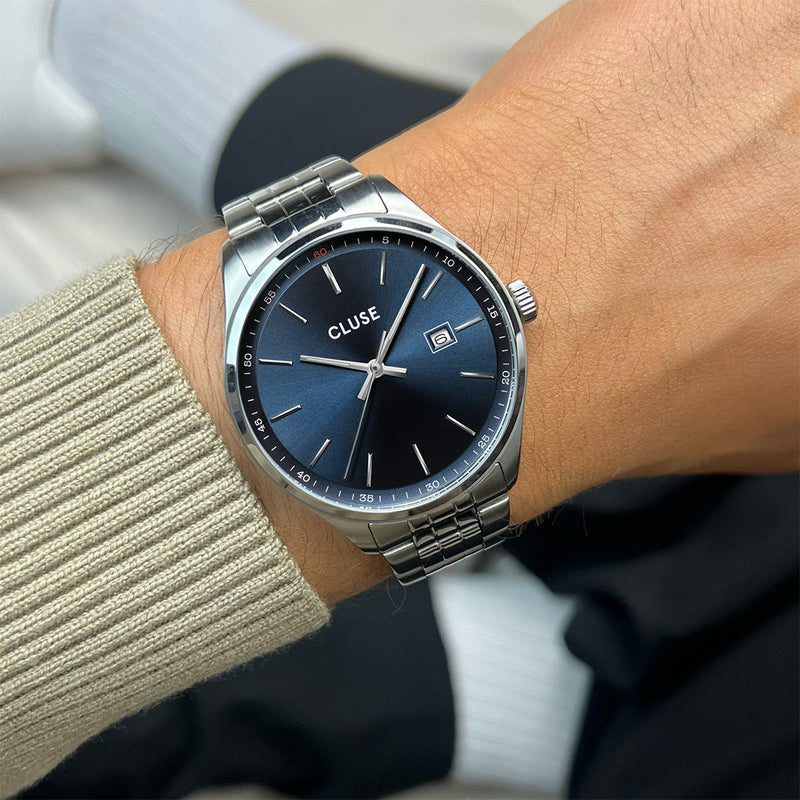 CLUSE Antheor Blue Dial Silver Stainless Steel Link Watch CW20903