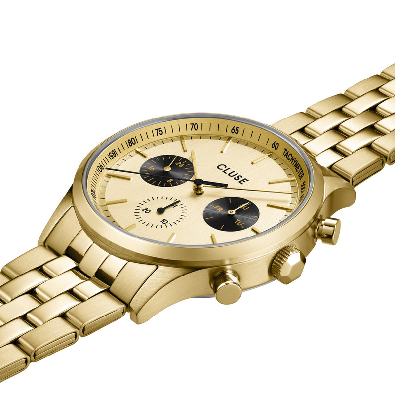 CLUSE Mens Antheor Multifunction Gold Link Watch CW21006